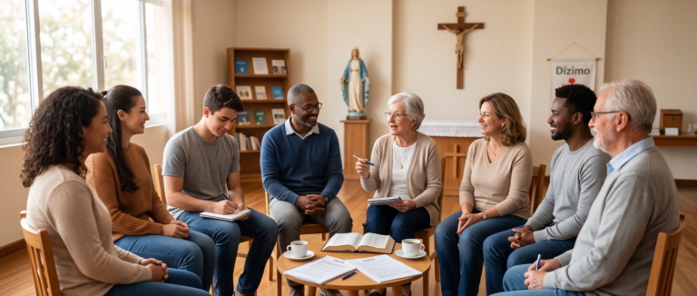 A organização das reuniões e da equipe da Pastoral do Dízimo